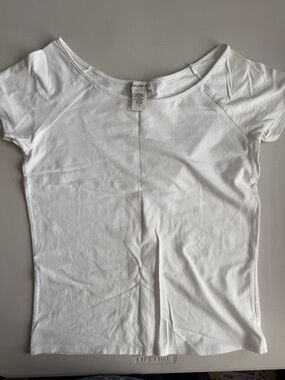 🤍🐇BANANA REPUBLIC White Cotton Stretch Top